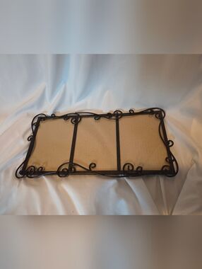 Fetco Decorative Iron Scroll Wall Rack Dark Bronze Austin